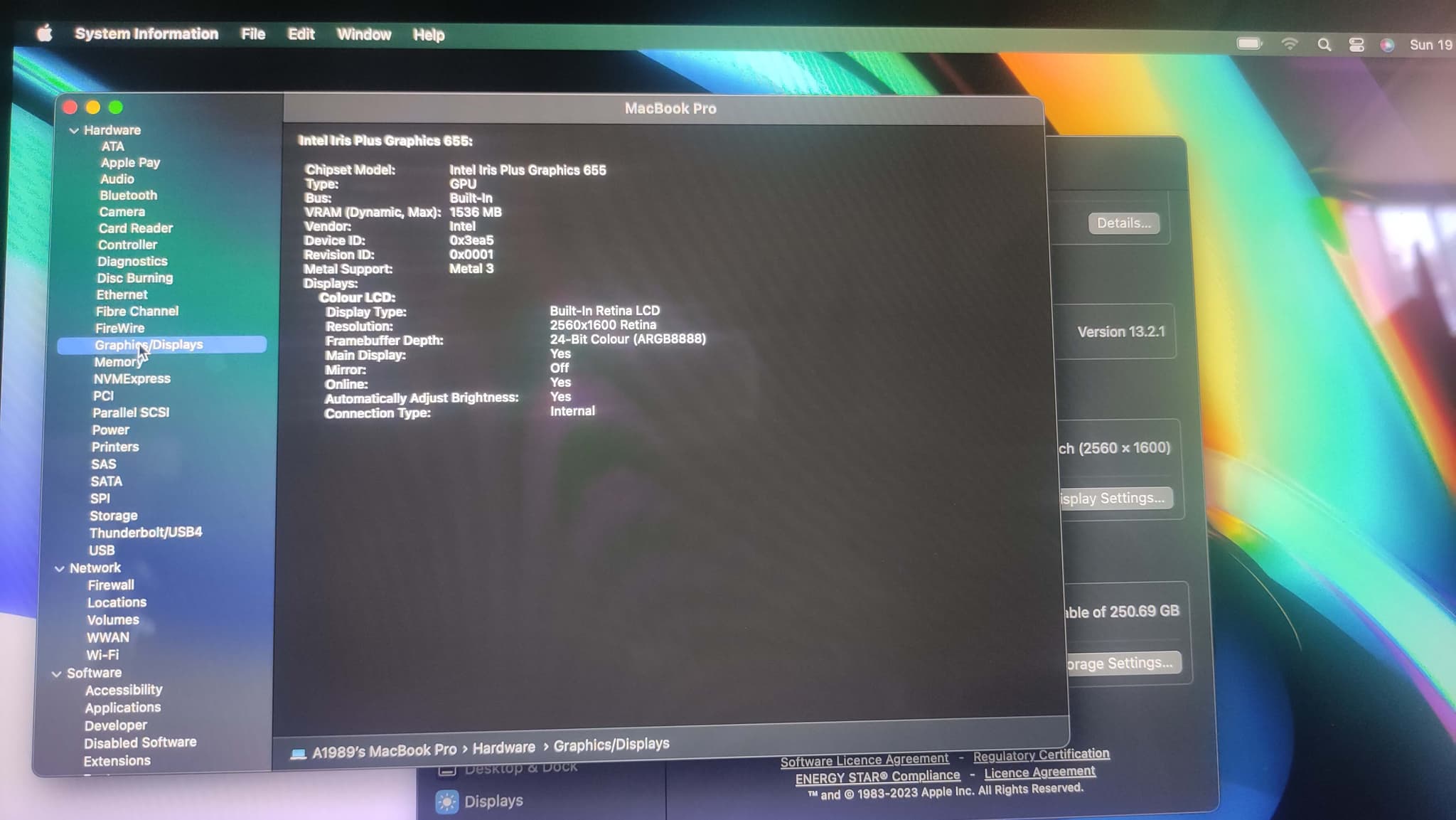 Apple Macbook Pro 13 2018 A1989 image 9