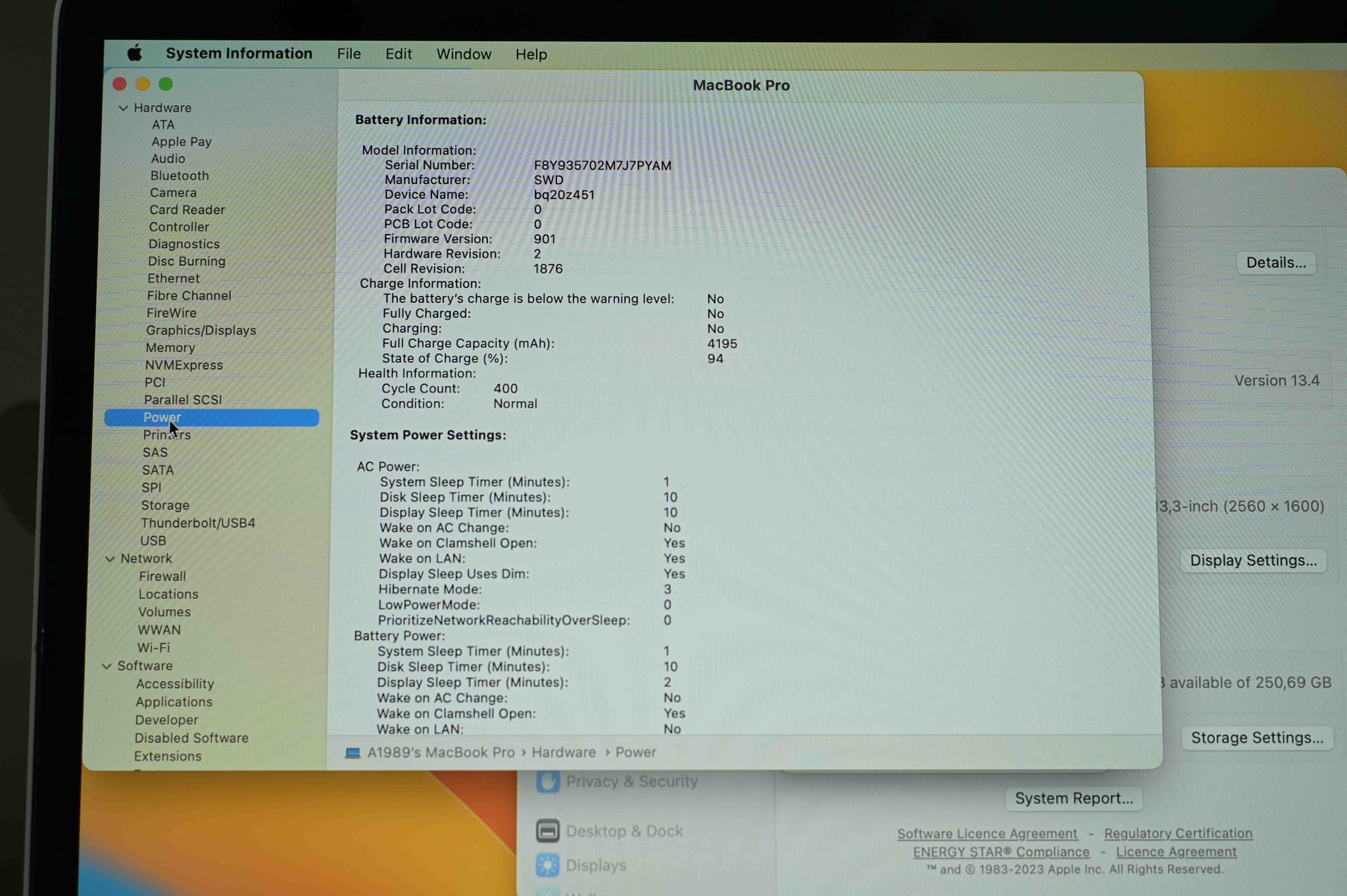 Apple Macbook Pro A1989 2019 image 7