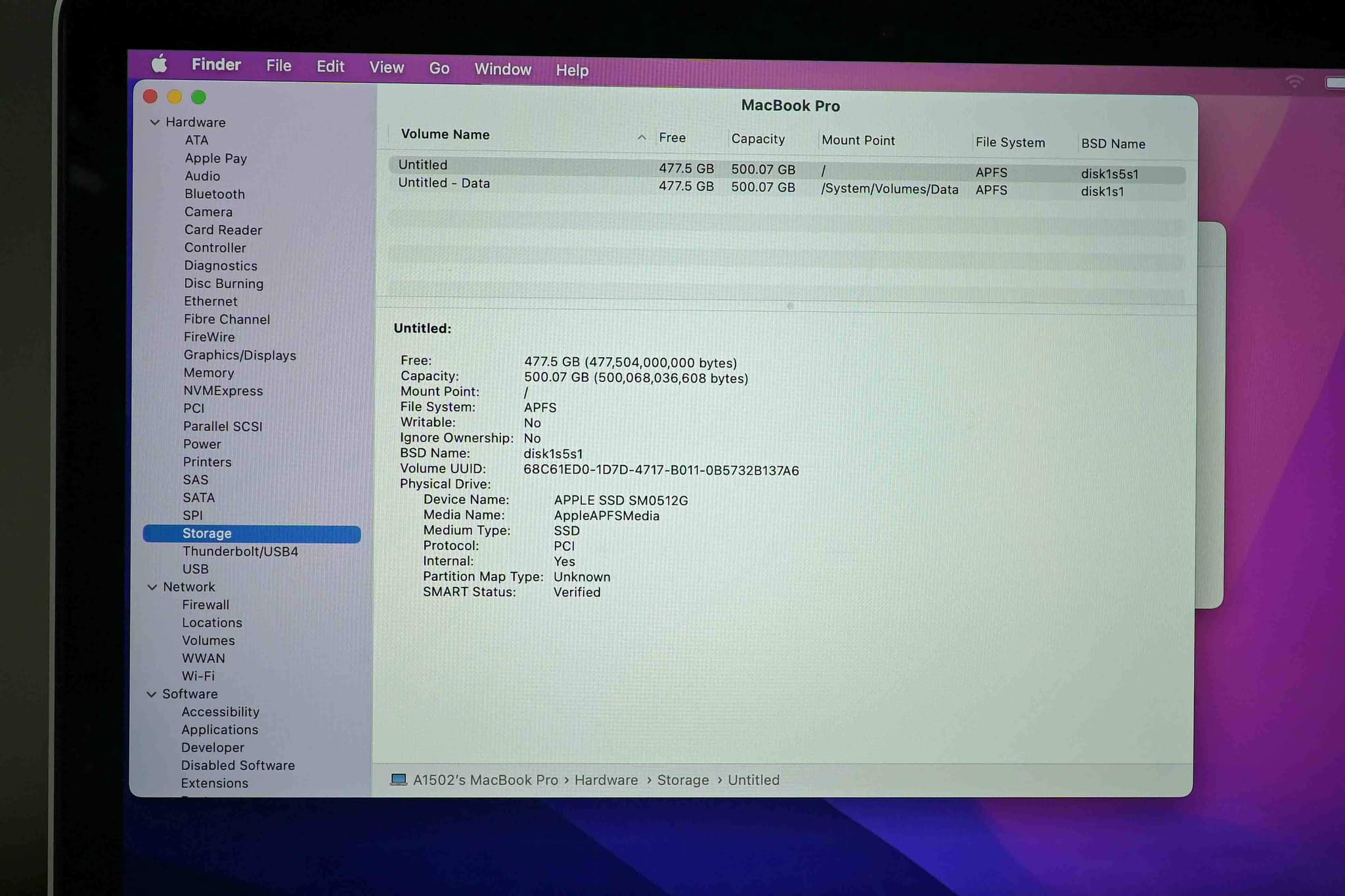Apple Macbook Pro A1502 2015 image 9