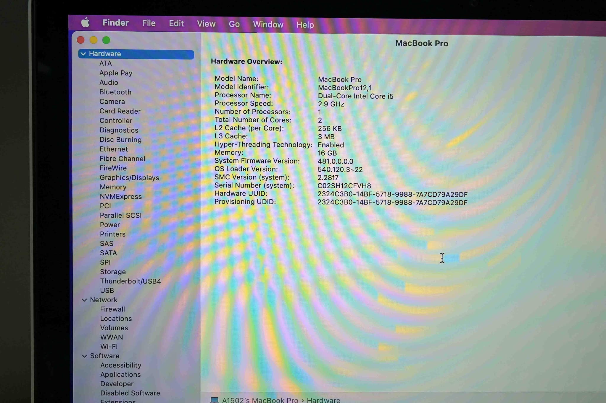 Apple Macbook Pro A1502 2015 image 6