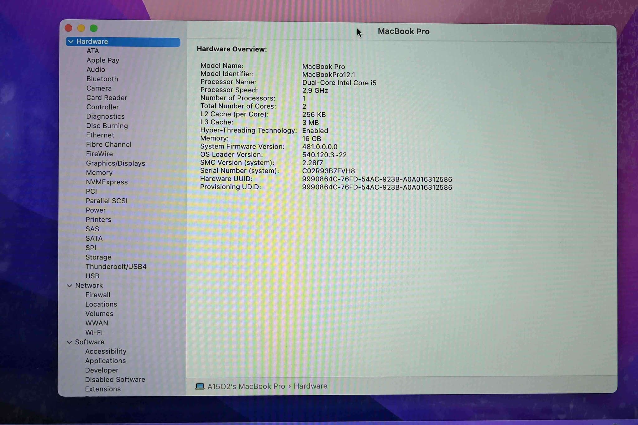Apple Macbook Pro A1502 2015 image 6
