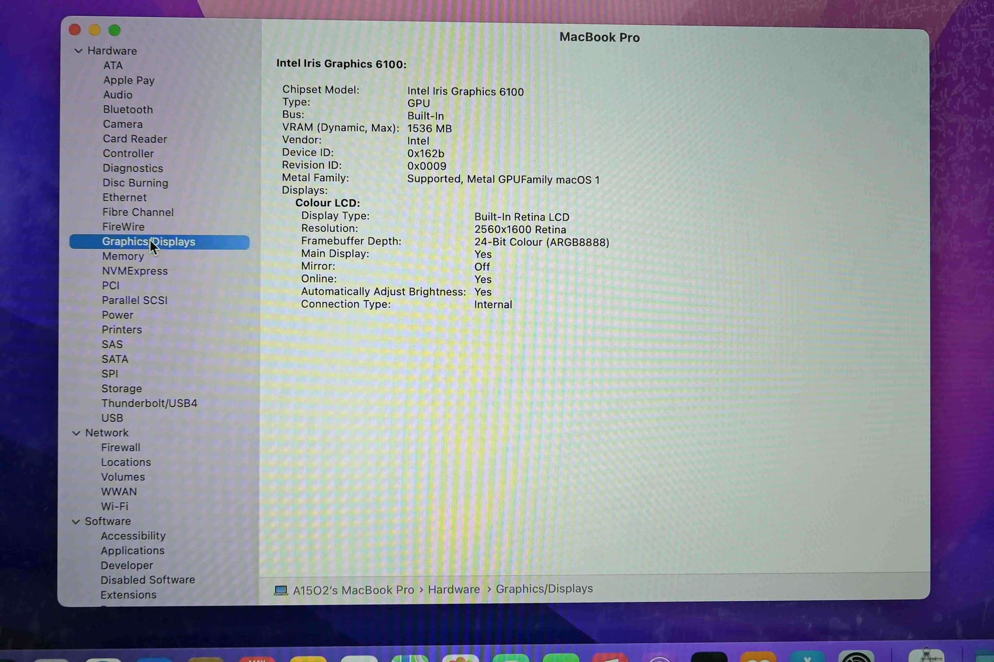 Apple Macbook Pro A1502 2015 image 8