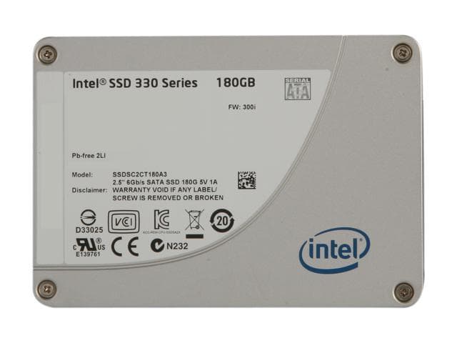 180 GB SSD Intel