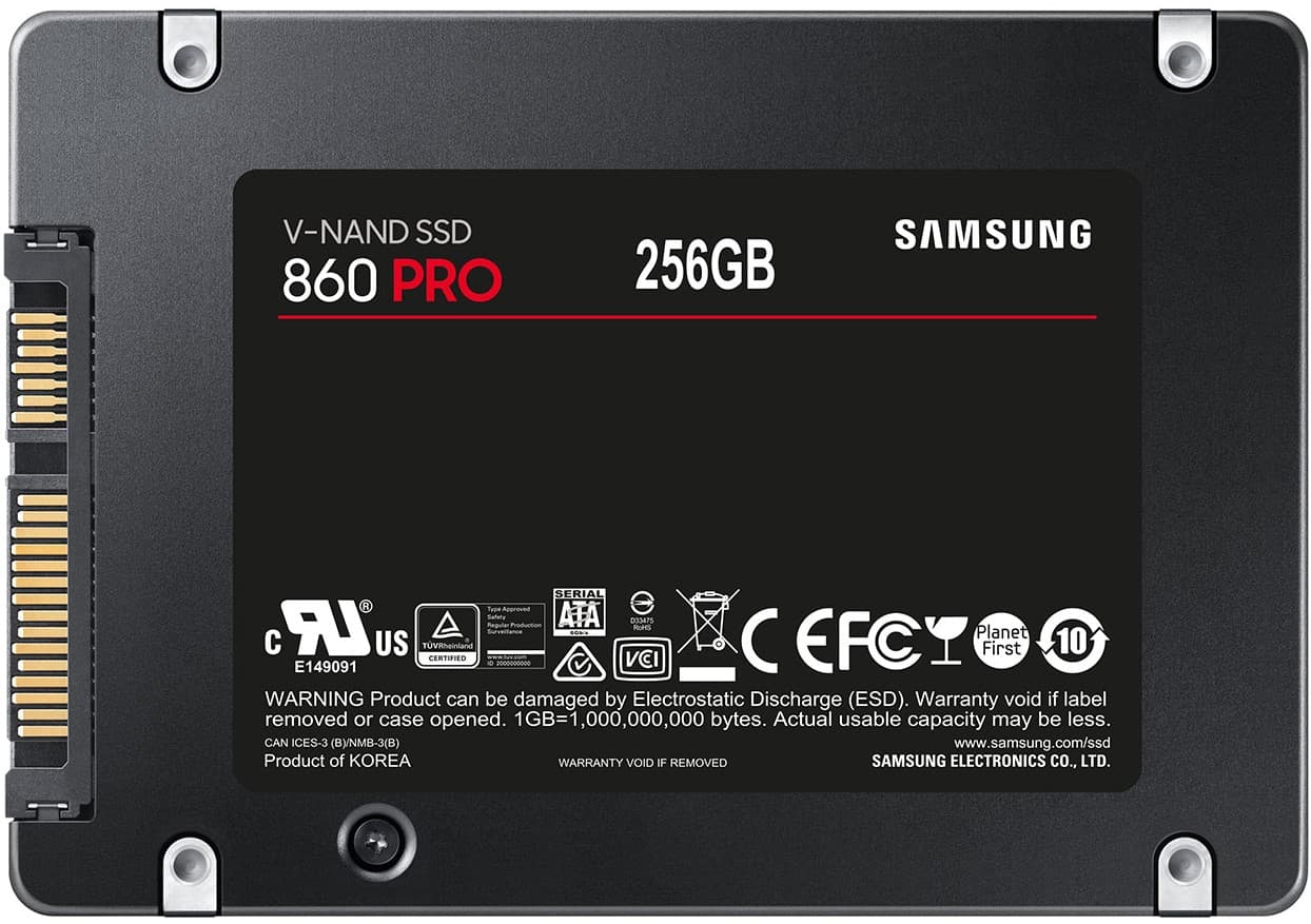 256 GB SSD Samsung, Kingston, Intel , Micron