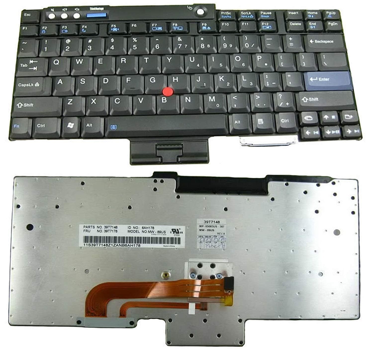 Клавиатура за лаптоп Lenovo:  ThinkPad T60 T61 R60 R61 Z60 Z61 R400 R500 T400 T500 W500 W700 image 0