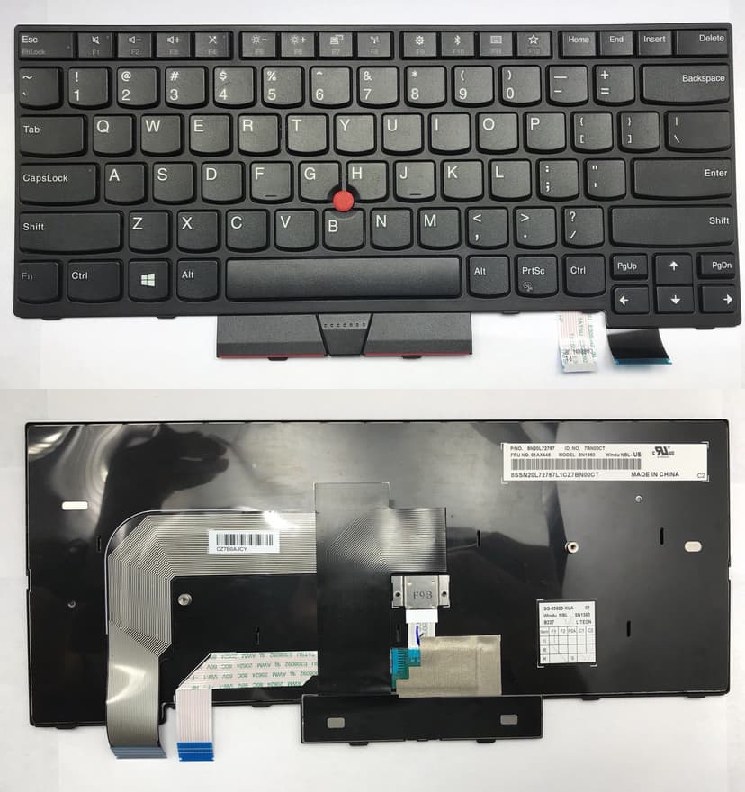 Употребявана клавиатура за лаптоп Lenovo: T470 T480 A475 A485
