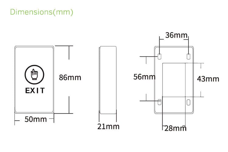 Сензорен Exit Button image 1